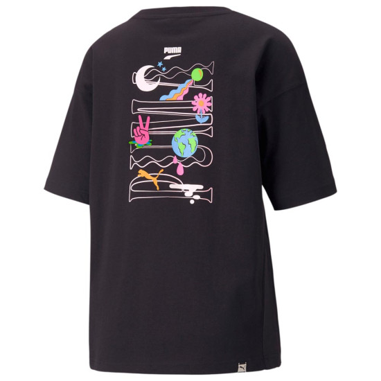 Puma Γυναικεία κοντομάνικη μπλούζα Downtown Graphic Tee Puma Γυναικεία κοντομάνικη μπλούζα Downtown Graphic Tee